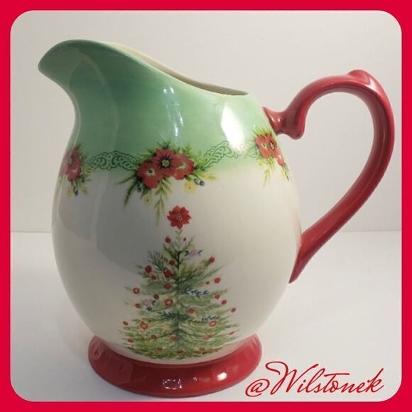 Last one The Pioneer Woman Holiday Cheer 2.9 Quart Pitcher with Trees - Picture 2 of 6